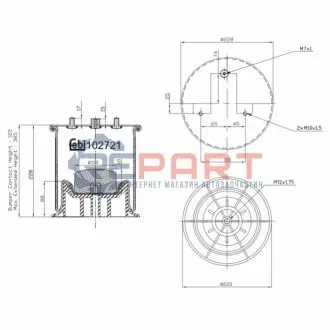 Балон пневматичної ресори, пневматична підвіска Febi Bilstein 102721