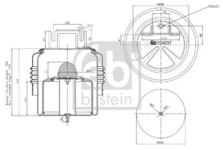 Пневмоподушка FEBI BILSTEIN 104537