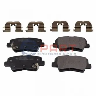 Комплект гальмівних колодок задн, HYUNDAI ACCENT V, GETZ, I10 II, I10 III, I20 ACTIVE, I20 II, I20 III, I30, I40 I, I40 I CW, IONIQ, KONA, SOLARIS, TUCSON KIA CARENS IV 1.0-Electric 08.05 Febi Bilstein 116378