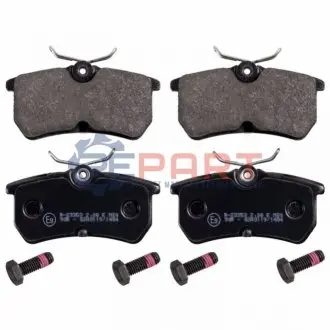 Комплект гальмівних колодок задн, FORD FIESTA, FIESTA V, FIESTA VI, FOCUS I, PUMA FORD USA FOCUS, FOCUS ZX3, FOCUS ZX5 1.0-2.0 08.98-01.18 Febi Bilstein 16167