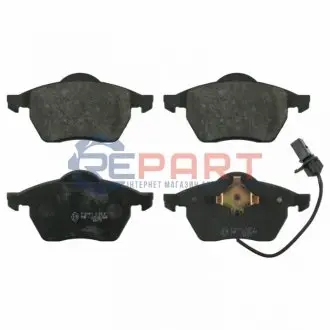 Комплект гальмівних колодок передн, FORD GALAXY I, GALAXY MK I SEAT ALHAMBRA VW SHARAN 1.8-2.8 03.95-03.10 Febi Bilstein 16398