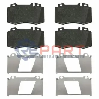 Комплект гальмівних колодок передн, MERCEDES C T-MODEL (S203), C (W203), CLK (A209), CLK (C209), CLS (C219), E T-MODEL (S211), E (VF211), E (W211), M (W163), S (C215) 1.8-6.0 02.92-01.12 Febi Bilstein 16481