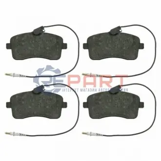 Комплект гальмівних колодок передн, PEUGEOT 407 1.6D-2.0D 03.04 Febi Bilstein 16547 Купити в Україні