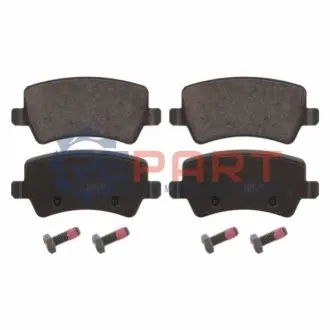 Комплект гальмівних колодок задн, VOLVO S60 II, S80 II, V60 I, V70 III, XC60 I, XC70 II FORD GALAXY II, GALAXY MK II, S-MAX LAND ROVER FREELANDER 2, RANGE ROVER EVOQUE 1.5-4.4 03.06-12.19 Febi Bilstein 16625
