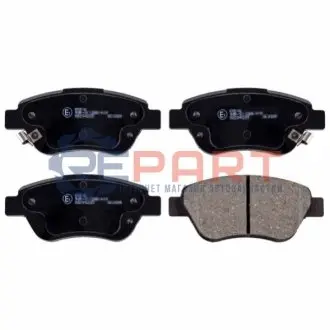 Комплект гальмівних колодок передн, FIAT DOBLO, GRANDE PUNTO, PANDA OPEL ADAM, CORSA D PEUGEOT BIPPER TEPEE 1.0-1.9D 03.01 Febi Bilstein 16627 Купити в Україні