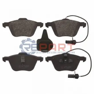 Комплект гальмівних колодок передн, FORD GALAXY I, GALAXY MK I SEAT ALHAMBRA VW CALIFORNIA T4 CAMPER, SHARAN, TRANSPORTER T4 1.8-2.8 07.90-03.10 Febi Bilstein 16629