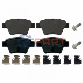 Комплект гальмівних колодок задн, CITROEN C4, C4 I PEUGEOT 207, 307, 405 I 1.4-2.0D 07.88-01.15 Febi Bilstein 16813