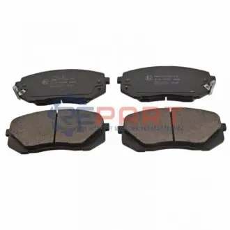 Комплект гальмівних колодок передн, HYUNDAI I40 I, I40 I CW, IX35, KONA, TUCSON KIA CARENS III, OPTIMA, SOUL II, SPORTAGE II, SPORTAGE III, SPORTAGE IV 1.6-Electric 09.04-05.23 Febi Bilstein 16816