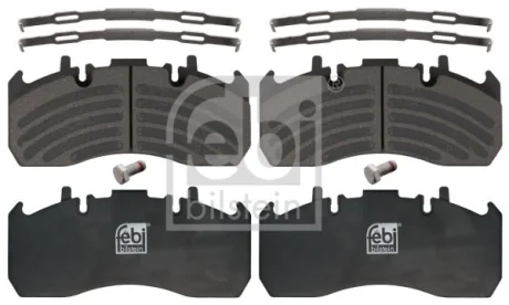 Комплект тормозных колодок задн/передн MERITOR RVI C, MIDLUM VOLVO FE, FE II, FH, FH II, FH III, FH12, FH16, FH16 II, FH16 III, FL II, FL III, FM, FM12, FM9, FMX D11A-330-MDS2043A 08.93 Febi Bilstein 16906