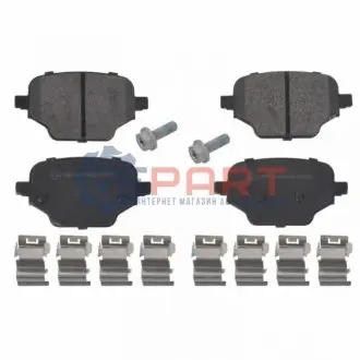 Комплект гальмівних колодок задн, CITROEN BERLINGO OPEL COMBO, COMBO E TOUR / LIFE PEUGEOT PARTNER, RIFTER TOYOTA PROACE CITY, PROACE CITY VERSO 1.2-Electric 01.18 Febi Bilstein 171002