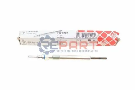 Свічка розжарювання BMW 1.6D/2.0D/3.0D 03- (7V) (10x1) B37/B47/B57/M57/N47/N57 FEBI BILSTEIN 176220 Купити в Україні