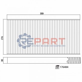 FEBI Фільтр салону вугільний VW ID3/ID4/ID5, AUDI Q4, SKODA Enyaq iV FEBI BILSTEIN 176484 (фото 1)