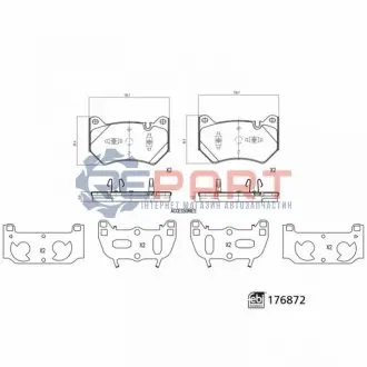 Фото 1 — Колодки гальмівні (передні) Audi Q5 18- FEBI BILSTEIN (176872) Фото Колодки гальмівні (передні) Audi Q5 18- FEBI BILSTEIN (176872) зображення 1