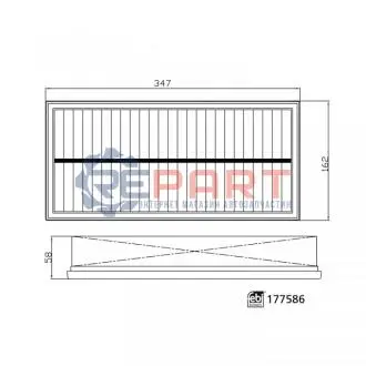 Фільтр повітряний (фільтруючий елемент) LAND ROVER DEFENDER 2.0-5.0 09.19 Febi Bilstein 177586 Купить в Украине