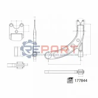 Важіль підвіски Лів передн 17,2 мм HYUNDAI ACCENT IV 1.4/1.6/1.6D 11.10 Febi Bilstein 177844