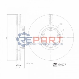 Тормозной диск FEBI BILSTEIN 178027 (фото 1)