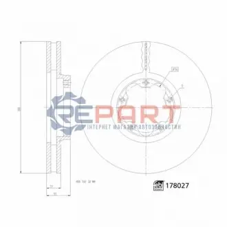 Тормозной диск Febi Bilstein 178027 Купить в Украине