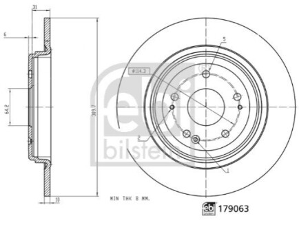 Автозапчастина FEBI BILSTEIN 179063 (фото 1)