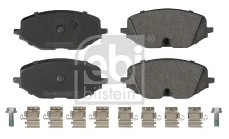 Комплект гальмівних колодок передн, AUDI A3, A3 ALLSTREET CUPRA LEON, LEON SPORTSTOURER FORD TOURNEO CONNECT V761 NADWOZIE WIELKO, TRANSIT CONNECT V761 SEAT LEON 1.0-2.0D 07.19 Febi Bilstein 180631