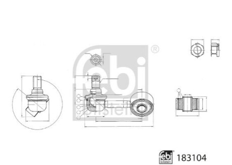 Стійка стабілізатора FEBI BILSTEIN 183104