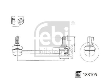 Стійка стабілізатора FEBI BILSTEIN 183105 (фото 1)