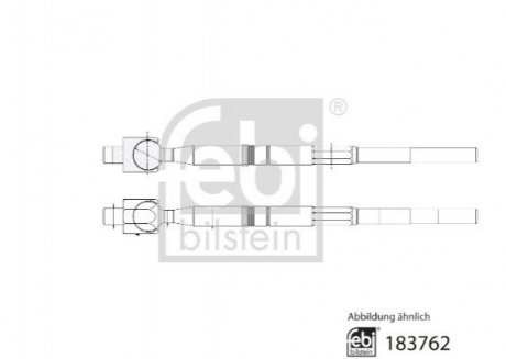 Тяга рулевая Toyota Rav4 05-13 (L=244mm) FEBI BILSTEIN 183762 (фото 1)