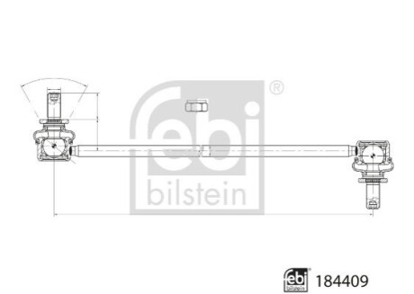 Тяга стабілізатора (переднього) Lexus UX/Toyota Corolla/Prius 15- FEBI BILSTEIN 184409