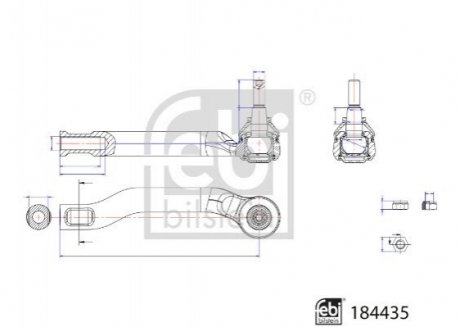 Наконечник тяги рульової (L) Nissan Micra/Note 10- FEBI BILSTEIN 184435