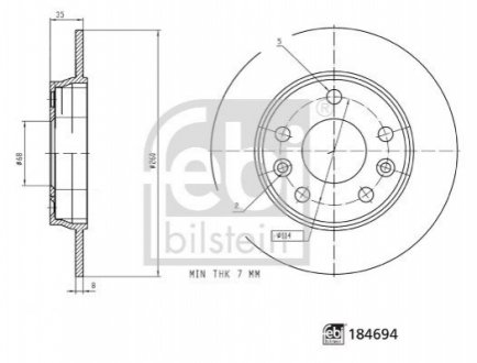 Автозапчастина FEBI BILSTEIN 184694 (фото 1)