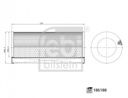 Воздушный фильтр FEBI BILSTEIN 186188 (фото 1)