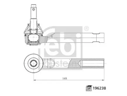 Рульовий наконечник Лів/Прав MAZDA CX-5 2.0-2.5H 11.16 Febi Bilstein 196238