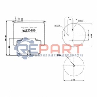 Кожух пневматичної ресори FEBI BILSTEIN 20889 (фото 1)