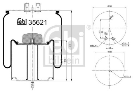 Пневмоподушка FEBI BILSTEIN 35621 (фото 1)