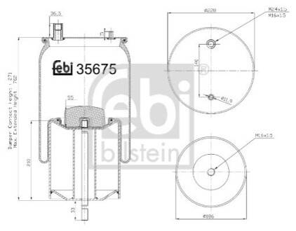 Кожух пневматической рессоры FEBI BILSTEIN 35675