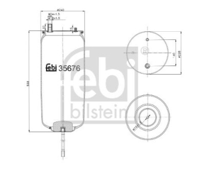 Кожух пневматической рессоры FEBI BILSTEIN 35676