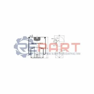 Балон пневматичної ресори, пневматична підвіска Febi Bilstein 38419