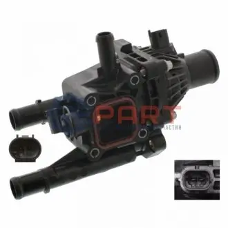 Фото Термостат Opel Astra/Vectra 1.6/1.8 00- (105°) (з корпусом) FEBI BILSTEIN (39145) зображення 1