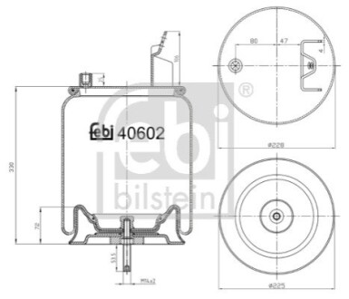 Пневмоподушка FEBI BILSTEIN 40602