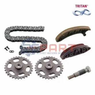 Фото Комплект ланцюга ГРМ MB Sprinter 2.2CDI OM651 09- (+2 шестерні) (з покриттям TRITAN®) FEBI BILSTEIN (49571) зображення 1