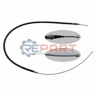 Фото 1 — Трос ручника Skoda Fabia/VW Polo 99-08 (1645mm) FEBI BILSTEIN (49624) Фото Трос ручника Skoda Fabia/VW Polo 99-08 (1645mm) FEBI BILSTEIN (49624) зображення 1