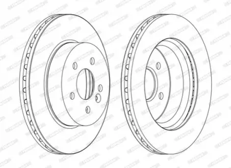 Гальмівний диск передній Лів/Прав MERCEDES M (W163) 2.3-4.3 02.98-06.05 FERODO DDF1036C