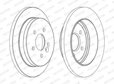 Гальмівний диск задній Лів/Прав MERCEDES M (W163) 2.3-4.3 02.98-06.05 FERODO DDF1037C