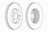 Фото Гальмівний диск переднійЛів/Прав CHEVROLET ASTRA, CORSA OPEL ASTRA G, ASTRA G CLASSIC, ZAFIRA A 1.2-2.0D 08.94-12.11 FERODO (DDF1041C) зображення 2