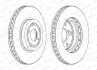 Гальмівний диск передній Лів/Прав TOYOTA AVENSIS, CELICA 1.6-2.4 11.93-11.08 FERODO (DDF1064C) зображення 1