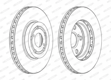 Гальмівний диск передній Лів/Прав TOYOTA AVENSIS, CELICA 1.6-2.4 11.93-11.08 FERODO DDF1064C