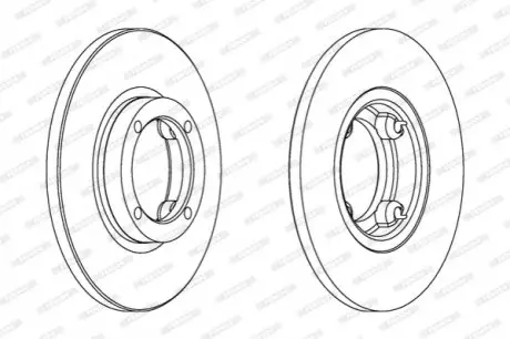 Гальмівний диск переднійЛів/Прав CHEVROLET MATIZ, SPARK DAEWOO MATIZ FSO MATIZ 0.8-1.0LPG 09.98 FERODO DDF1076C