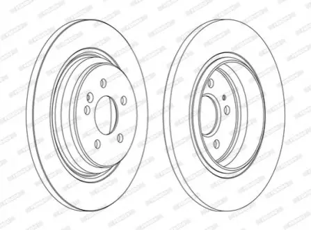 Гальмівний диск задній Лів/Прав MERCEDES M (W163) 2.3-5.4 02.98-06.05 FERODO DDF1099C