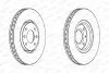 Гальмівний диск переднійЛів/Прав CITROEN C5 I, C5 II, C5 III, XANTIA 1.8-3.0 05.93-06.15 FERODO (DDF1106) зображення 2
