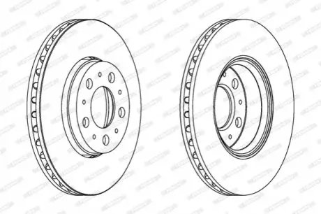 Гальмівний диск передній Лів/Прав VOLVO S60 I, S70, S80 I, V70 I, V70 II, XC70 I 2.0-3.0 12.95-04.10 FERODO DDF1163C