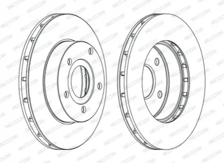 Гальмівний диск передній Лів/Прав JEEP CHEROKEE, GRAND CHEROKEE II 2.1D-4.7 10.84-09.05 FERODO DDF1169C Купити в Україні